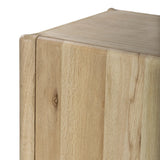 Add storage to your dining space, plus a look of beautiful simplicity. Crafted of light natural oak, with cylindrical legs and rounded detailing throughout the case. Spacious inside awaits storage of favorite table linens, serveware and more. Amethyst Home provides interior design, new home construction design consulting, vintage area rugs, and lighting in the Des Moines metro area.