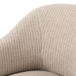 Featuring Cove Laine Navy Dining Chair With Casters by Four Hands at Amethyst Home. A polished form with curved lines and upholstered in a flax/linen blend, this chair brings quiet sophistication to the dining room. Functional casters allow easy movement. This item has limited online distribution and may not be sold on websites without prior approval.Overall D. Amethyst Home provides interior design, new home construction design consulting, vintage area rugs, and lighting in the Dallas metro area.