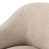 Featuring Cove Laine Navy Dining Chair With Casters by Four Hands at Amethyst Home. A polished form with curved lines and upholstered in a flax/linen blend, this chair brings quiet sophistication to the dining room. Functional casters allow easy movement. This item has limited online distribution and may not be sold on websites without prior approval.Overall D. Amethyst Home provides interior design, new home construction design consulting, vintage area rugs, and lighting in the Dallas metro area.