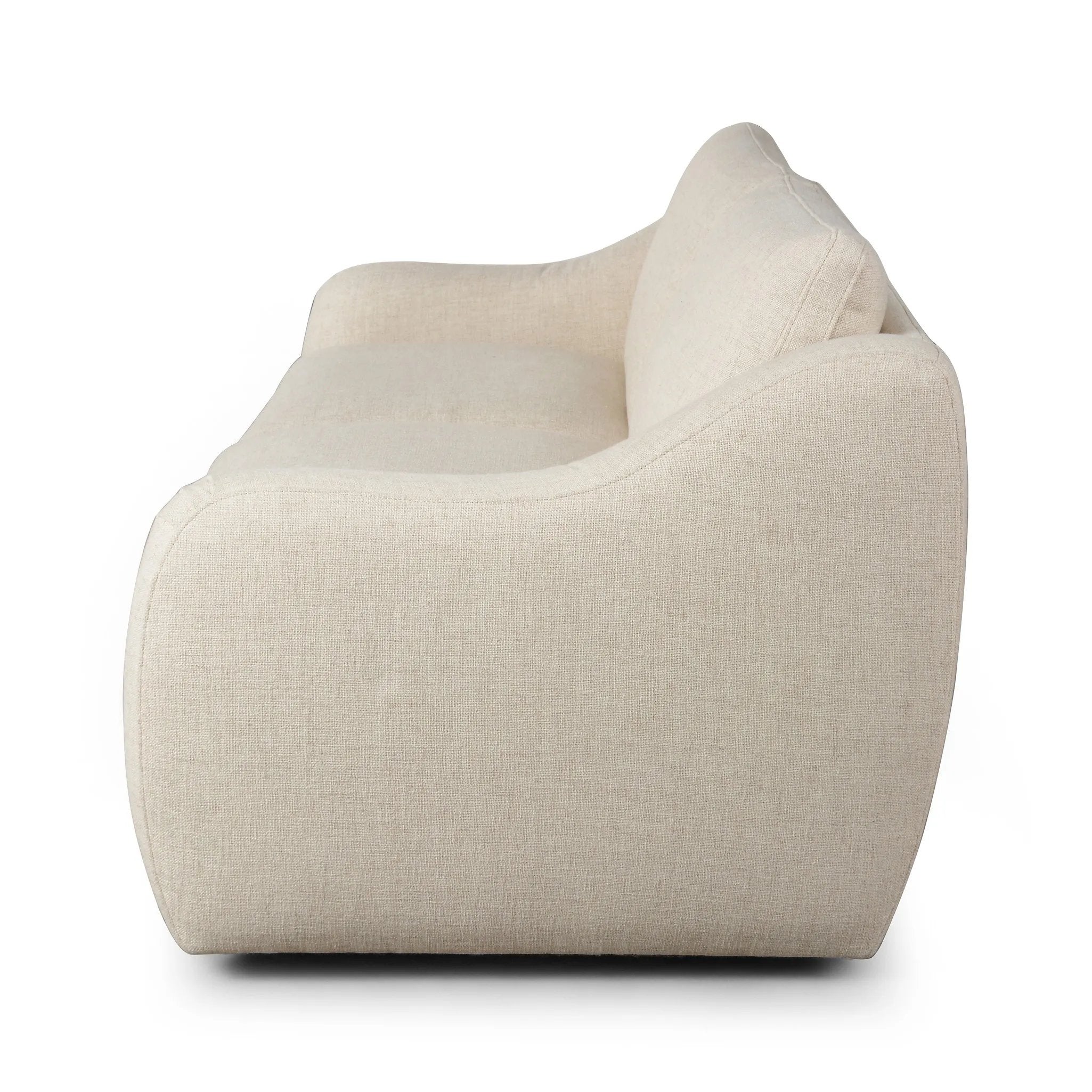 Featuring Crawford Antigo Natural Power Recliner 2-Piece Sectional Sofa by Four Hands at Amethyst Home. A fresh take on the classic recliner. Customize your comfort level with the push of hidden buttons with pieces in our Power Motion collection. Sculpted in light, versatile high-performance fabric. Performance fabrics are specially created to withstand sp. Amethyst Home provides interior design, new home construction design consulting, vintage area rugs, and lighting in the Alpharetta metro area.