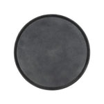 Simply sophisticated. Finished in a polished black, a solid turned marble base supports a tray-style tabletop of hammered grey aluminum, spurring a luxe look with natural movement Amethyst Home provides interior design, new home construction design consulting, vintage area rugs, and lighting in the Charlotte metro area.