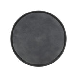 Simply sophisticated. Finished in a polished black, a solid turned marble base supports a tray-style tabletop of hammered grey aluminum, spurring a luxe look with natural movement Amethyst Home provides interior design, new home construction design consulting, vintage area rugs, and lighting in the Charlotte metro area.