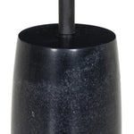 Simply sophisticated. Finished in a polished black, a solid turned marble base supports a tray-style tabletop of hammered grey aluminum, spurring a luxe look with natural movement Amethyst Home provides interior design, new home construction design consulting, vintage area rugs, and lighting in the Monterey metro area.