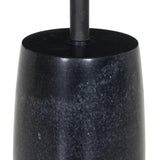 Simply sophisticated. Finished in a polished black, a solid turned marble base supports a tray-style tabletop of hammered grey aluminum, spurring a luxe look with natural movement Amethyst Home provides interior design, new home construction design consulting, vintage area rugs, and lighting in the Monterey metro area.