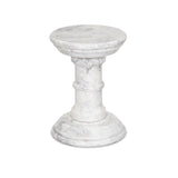 Featuring Cyprus Veined White Marble Solid End Table by Four Hands at Amethyst Home. A white marble pedestal features soft curves and stepped details, inspired by classic column design. Polished to a lustrous sheen, natural veining adds depth to this versatile, timeless piece.Overall Dimensions: 12.00"w x 12.00"d x 16.75"hWeight : 71.61 lbsMaterials : So. Amethyst Home provides interior design, new home construction design consulting, vintage area rugs, and lighting in the Laguna Beach metro area.