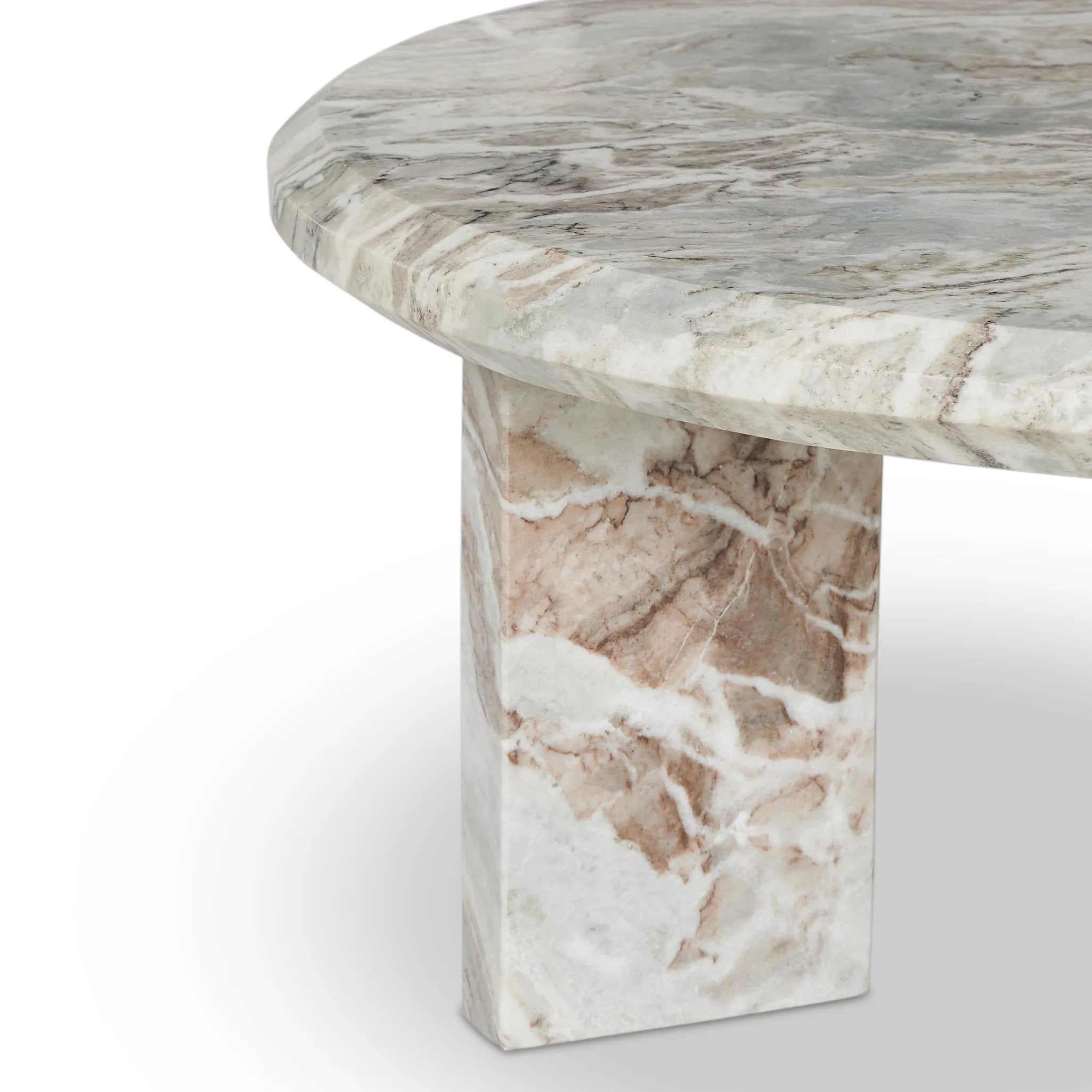 Featuring Dakota Creamy Taupe Marble Solid Nesting Coffee Table by Four Hands at Amethyst Home. A sculpted coffee table of creamy Sawar Indian marble, with block legs and chamfered edges — perfectly sized for intimate spaces. Natural veining ensures each table is one of a kind, celebrating the beauty natural marble.SetOverall Dimensions: 32.00"w x 32.00"d x. Amethyst Home provides interior design, new home construction design consulting, vintage area rugs, and lighting in the San Diego metro area.