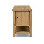 A light, clean storage look inspired by Japanese tea houses. Crafted of aged natural oak with cross lap joinery, lower shelving brings even more storage to the whole piece Amethyst Home provides interior design, new home construction design consulting, vintage area rugs, and lighting in the Monterey metro area.