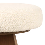 Featuring Damon Durham Cream Swivel Bar + Counter Stool by Four Hands at Amethyst Home. A gorgeous silhouette -- the Damon stool is an Amethyst fave.
Large angular panels merge to form a geometrically inspired base in this modern counter stool. The circle metal ring around the base serves as a footrest, while the round upholstered cushion provides comfo. Amethyst Home provides interior design, new home construction design consulting, vintage area rugs, and lighting in the Newport Beach metro area.