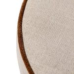 Featuring Damon Harbor Sand Swivel Bar + Counter Stool by Four Hands at Amethyst Home. BarOverall Dimensions: 19.50"w x 19.50"d x 31.00"hWeight: 26.46 lbsCounterOverall Dimensions: 17.50"w x 17.50"d x 27.25"hWeight: 23.81 lbsMaterials: 60% Polyester, 40% Viscose (Rayon), Solid Oak, Iron. Amethyst Home provides interior design, new home construction design consulting, vintage area rugs, and lighting in the Austin metro area.