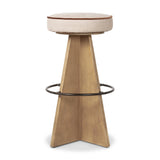 Featuring Damon Harbor Sand Swivel Bar + Counter Stool by Four Hands at Amethyst Home. BarOverall Dimensions: 19.50"w x 19.50"d x 31.00"hWeight: 26.46 lbsCounterOverall Dimensions: 17.50"w x 17.50"d x 27.25"hWeight: 23.81 lbsMaterials: 60% Polyester, 40% Viscose (Rayon), Solid Oak, Iron. Amethyst Home provides interior design, new home construction design consulting, vintage area rugs, and lighting in the Houston metro area.