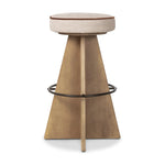 Featuring Damon Harbor Sand Swivel Bar + Counter Stool by Four Hands at Amethyst Home. BarOverall Dimensions: 19.50"w x 19.50"d x 31.00"hWeight: 26.46 lbsCounterOverall Dimensions: 17.50"w x 17.50"d x 27.25"hWeight: 23.81 lbsMaterials: 60% Polyester, 40% Viscose (Rayon), Solid Oak, Iron. Amethyst Home provides interior design, new home construction design consulting, vintage area rugs, and lighting in the Seattle metro area.