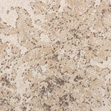 Large angular panels merge to form a geometrically inspired base in this modern counter stool. The circle metal ring around the base serves as a footrest, while the round upholstered cushion provides comfortable seating. The 360-degree swivel function adds versatility, and the combination of wood, metal, and fabric evoke a mixed material moment Amethyst Home provides interior design, new home construction design consulting, vintage area rugs, and lighting in the Boston metro area.