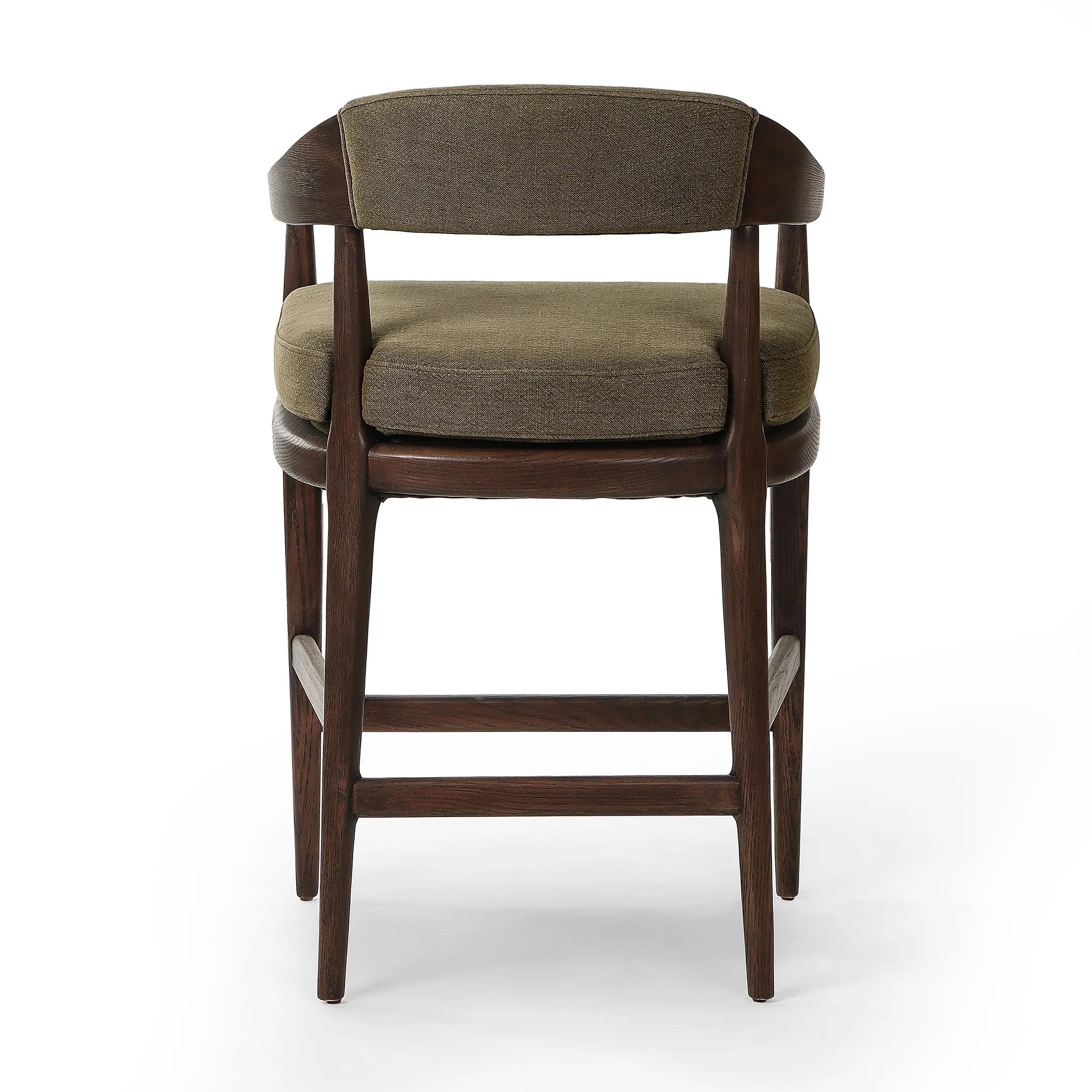 Featuring Dane Broadway Olive Stool by Four Hands at Amethyst Home. Traditional safari styling is brought to modern speed. A solid wood frame features a webbed seating structure that brings a supported, sink-in feel to the entire piece. The upholstered back, strap details and loose cushion are finished in an olive flax/linen-blend fabric. Perfectly sized for. Amethyst Home provides interior design, new home construction design consulting, vintage area rugs, and lighting in the Portland metro area.