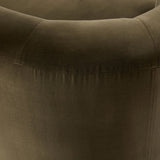 Featuring Deandra Surrey Olive Tete A Tete Chaise by Four Hands at Amethyst Home. Modern European inspiration and plush curves come head to head in this stylish chaise. Upholstered in a soft cotton/poly blend fabric that feels both casual and elevated. A base of Rosa Morada wood grounds the entire piece.Overall Dimensions: 90.50"w x 38.00"d x 29.00"hWei. Amethyst Home provides interior design, new home construction design consulting, vintage area rugs, and lighting in the Winter Garden metro area.