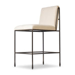 European inspiration gives streamlined character to this high-back metal-framed stool. Slim, bent metal detail and tapered feet add interesting elements. Supported with upholstered seating in snow-white Crypton® performance fabric. Crypton® performance fabric is specially engineered for protection against stains, moisture and odor Amethyst Home provides interior design, new home construction design consulting, vintage area rugs, and lighting in the Nashville metro area.