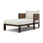 Simplicity meets detail. This barrel-backed outdoor chaise features a linear woven cording finish, with the simple shaping letting the material shine. Cover or store inside during inclement weather and when not in use.As enthusiasts of natural design at Amethyst, we love the designer inspired Delancy Outdoor Chaise - Arashi Salt. Amethyst Home provides interior design, new home construction design consulting, vintage area rugs, and lighting in the Kansas City metro area.
