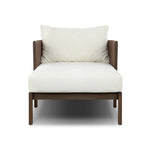 Simplicity meets detail. This barrel-backed outdoor chaise features a linear woven cording finish, with the simple shaping letting the material shine. Cover or store inside during inclement weather and when not in use.As enthusiasts of natural design at Amethyst, we love the designer inspired Delancy Outdoor Chaise - Arashi Salt. Amethyst Home provides interior design, new home construction design consulting, vintage area rugs, and lighting in the Newport Beach metro area.