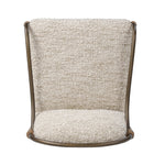 A tribute to traditional artistry and found pieces, this bar stool fluidly combines ash and burnished brass to frame a comfortable S-spring seat. Finished in heavy boucle-like upholstery that features a subtle linear pattern for added depth — creating a luxe, inviting feel. A design collaboration by Amber Lewis and Four Hands. Amethyst Home provides interior design, new home construction design consulting, vintage area rugs, and lighting in the Houston metro area.