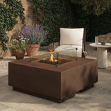 Designed for use in residential and hospitality spaces, this tempered glass wind guard kit is designed to fit the outline shape of the Donovan Outdoor Fire Table. It protects the fire from waning in the wind. Refer to included assembly instructions for correct installation. Amethyst Home provides interior design, new home construction design consulting, vintage area rugs, and lighting in the Houston metro area.