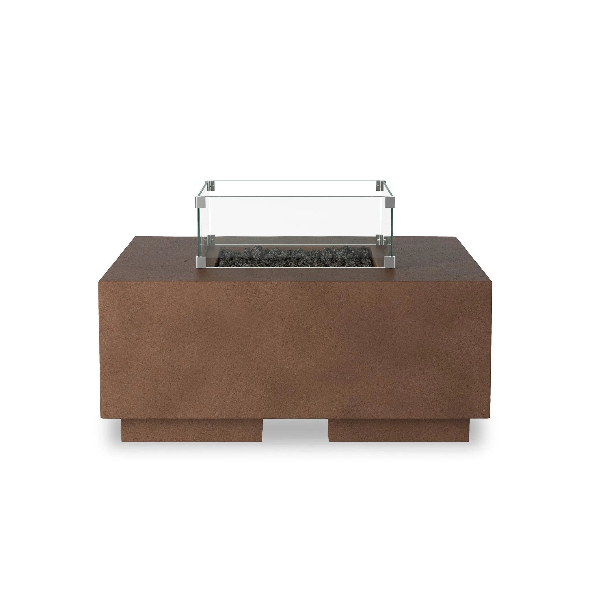 Designed for use in residential and hospitality spaces, this tempered glass wind guard kit is designed to fit the outline shape of the Donovan Outdoor Fire Table. It protects the fire from waning in the wind. Refer to included assembly instructions for correct installation. Amethyst Home provides interior design, new home construction design consulting, vintage area rugs, and lighting in the Seattle metro area.