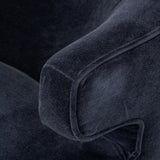 Featuring Dottie Monte Navy Swivel Chair by Four Hands at Amethyst Home. The continuous form of this swivel chair creates a sleek look that elevates everyday seating. Upholstered in navy wool blend, its sleek design is complemented by a 360-degree swivel and pedestal base of solid parawood for a mixed media moment. Overall Dimensions: 29.00"w x 33.75"d. Amethyst Home provides interior design, new home construction design consulting, vintage area rugs, and lighting in the Salt Lake City metro area.