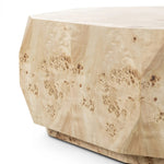 Featuring Elena Light Burl Coffee Table by Four Hands at Amethyst Home. Light poplar burl crafts an organic-looking shape, bringing a sense of moment to this design-forward coffee table. An understated plinth base finishes the look while adding intriguing balance of scale.Overall Dimensions: 45.50"w x 39.50"d x 16.00"hWeight : 80.91 lbsMaterials: Poplar Burl V. Amethyst Home provides interior design, new home construction design consulting, vintage area rugs, and lighting in the Austin metro area.