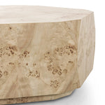 Featuring Elena Light Burl Coffee Table by Four Hands at Amethyst Home. Light poplar burl crafts an organic-looking shape, bringing a sense of moment to this design-forward coffee table. An understated plinth base finishes the look while adding intriguing balance of scale.Overall Dimensions: 45.50"w x 39.50"d x 16.00"hWeight : 80.91 lbsMaterials: Poplar Bu. Amethyst Home provides interior design, new home construction design consulting, vintage area rugs, and lighting in the Des Moines metro area.