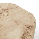 Featuring Elena Light Burl Coffee Table by Four Hands at Amethyst Home. Light poplar burl crafts an organic-looking shape, bringing a sense of moment to this design-forward coffee table. An understated plinth base finishes the look while adding intriguing balance of scale.Overall Dimensions: 45.50"w x 39.50"d x 16.00"hWeight : 80.91 lbsMaterials: Poplar Burl . Amethyst Home provides interior design, new home construction design consulting, vintage area rugs, and lighting in the Houston metro area.