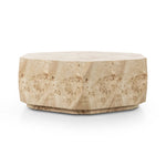 Featuring Elena Light Burl Coffee Table by Four Hands at Amethyst Home. Light poplar burl crafts an organic-looking shape, bringing a sense of moment to this design-forward coffee table. An understated plinth base finishes the look while adding intriguing balance of scale.Overall Dimensions: 45.50"w x 39.50"d x 16.00"hWeight : 80.91 lbsMaterials: Poplar B. Amethyst Home provides interior design, new home construction design consulting, vintage area rugs, and lighting in the Kansas City metro area.