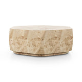 Featuring Elena Light Burl Coffee Table by Four Hands at Amethyst Home. Light poplar burl crafts an organic-looking shape, bringing a sense of moment to this design-forward coffee table. An understated plinth base finishes the look while adding intriguing balance of scale.Overall Dimensions: 45.50"w x 39.50"d x 16.00"hWeight : 80.91 lbsMaterials: Poplar B. Amethyst Home provides interior design, new home construction design consulting, vintage area rugs, and lighting in the Kansas City metro area.