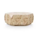 Featuring Elena Light Burl Coffee Table by Four Hands at Amethyst Home. Light poplar burl crafts an organic-looking shape, bringing a sense of moment to this design-forward coffee table. An understated plinth base finishes the look while adding intriguing balance of scale.Overall Dimensions: 45.50"w x 39.50"d x 16.00"hWeight : 80.91 lbsMaterials: Poplar . Amethyst Home provides interior design, new home construction design consulting, vintage area rugs, and lighting in the Laguna Beach metro area.