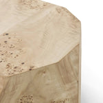 Featuring Elena Light Burl End Table by Four Hands at Amethyst Home. Light poplar burl crafts an organic-looking shape, bringing a sense of moment to this design-forward end table. An understated plinth base finishes the look while adding intriguing balance of scale.Overall Dimensions: 21.75"w x 18.75"d x 19.00"hWeight : 29.10 lbsMaterials: Poplar Burl Vene. Amethyst Home provides interior design, new home construction design consulting, vintage area rugs, and lighting in the Calabasas metro area.