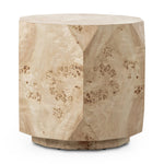 Featuring Elena Light Burl End Table by Four Hands at Amethyst Home. Light poplar burl crafts an organic-looking shape, bringing a sense of moment to this design-forward end table. An understated plinth base finishes the look while adding intriguing balance of scale.Overall Dimensions: 21.75"w x 18.75"d x 19.00"hWeight : 29.10 lbsMaterials: Poplar Burl Vene. Amethyst Home provides interior design, new home construction design consulting, vintage area rugs, and lighting in the Park City metro area.