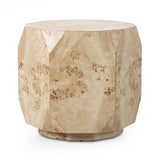 Featuring Elena Light Burl End Table by Four Hands at Amethyst Home. Light poplar burl crafts an organic-looking shape, bringing a sense of moment to this design-forward end table. An understated plinth base finishes the look while adding intriguing balance of scale.Overall Dimensions: 21.75"w x 18.75"d x 19.00"hWeight : 29.10 lbsMaterials: Poplar Burl. Amethyst Home provides interior design, new home construction design consulting, vintage area rugs, and lighting in the Salt Lake City metro area.