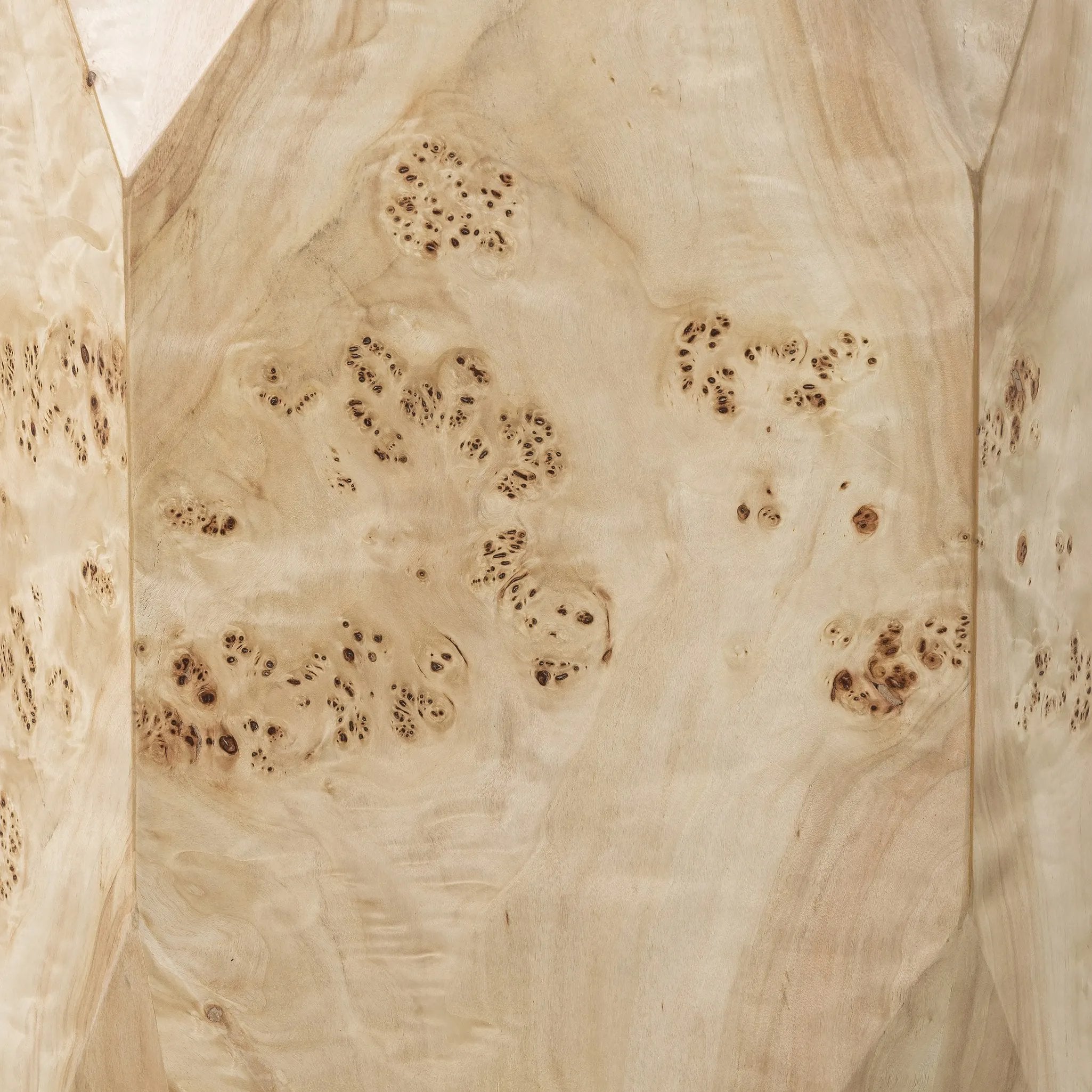 Featuring Elena Light Burl End Table by Four Hands at Amethyst Home. Light poplar burl crafts an organic-looking shape, bringing a sense of moment to this design-forward end table. An understated plinth base finishes the look while adding intriguing balance of scale.Overall Dimensions: 21.75"w x 18.75"d x 19.00"hWeight : 29.10 lbsMaterials: Poplar Burl Veneer. Amethyst Home provides interior design, new home construction design consulting, vintage area rugs, and lighting in the Seattle metro area.