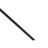 A dramatically curved silhouette and tripod base of matte black metal pair with a flax linen shade for this floor lamp's shapely, minimalist feel Amethyst Home provides interior design, new home construction design consulting, vintage area rugs, and lighting in the Tampa metro area.