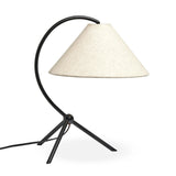Featuring Emile Matte Black Table Lamp by Four Hands at Amethyst Home. A dramatically curved silhouette and tripod base of matte black metal pair with a flax linen shade for a shapely, minimalist feel.Overall Dimensions: 16.50"w x 14.00"d x 19.00"hWeight : 3.22 lbsMaterials : Iron, Thermoplastic, 75% Flax/Linen, 25% Cotton. Amethyst Home provides interior design, new home construction design consulting, vintage area rugs, and lighting in the Alpharetta metro area.