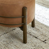 Featuring Enfield Palermo Cognac Ottoman by Four Hands at Amethyst Home. Expertly crafted with high-quality materials, the Enfield Palermo Cognac Ottoman is the ultimate addition to any living space. Its versatile design allows for use as a footrest, extra seating, or even storage. Made with precision and style, this ottoman brings both elegance and functio. Amethyst Home provides interior design, new home construction design consulting, vintage area rugs, and lighting in the Charlotte metro area.