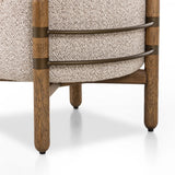 Featuring Enfield Astor Stone Ottoman by Four Hands at Amethyst Home. Accented by slim iron stretchers, solid oak legs form a cradle frame for this hip ottoman that feels fresh and vintage at once. Performance fabrics are specially created to withstand spills, stains, high traffic and wear, ensuring long-term comfort and unmatched durability.Overall Dimens. Amethyst Home provides interior design, new home construction design consulting, vintage area rugs, and lighting in the Washington metro area.