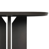 Inspired by minimalist Nordic design, a dark bronze dining table has a base of four plinth legs for a simple but impactful detail. Cover or store inside during inclement weather and when not in use.As lovers of wabi sabi style at Amethyst, we love the designer inspired Ernest Outdoor Metal Dining Table-60" - Bronze. Amethyst Home provides interior design, new home construction design consulting, vintage area rugs, and lighting in the Dallas metro area.