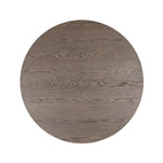 Inspired by minimalist Nordic design, a grey-finished oak dining table has a base of four plinth legs for a simple but impactful detail Amethyst Home provides interior design, new home construction design consulting, vintage area rugs, and lighting in the Monterey metro area.