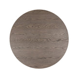 Inspired by minimalist Nordic design, a grey-finished oak dining table has a base of four plinth legs for a simple but impactful detail Amethyst Home provides interior design, new home construction design consulting, vintage area rugs, and lighting in the Monterey metro area.