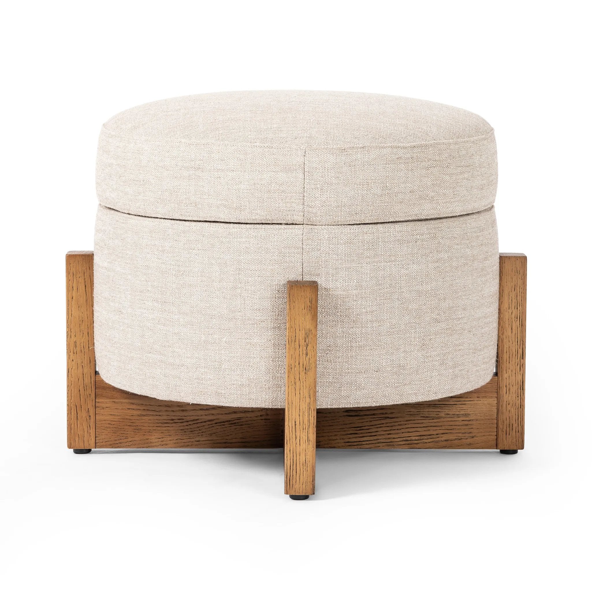 Featuring Esben Alcala Wheat Storage Ottoman by Four Hands at Amethyst Home. 25"Overall Dimensions: 25.00"w x 25.00"d x 20.00"hWeight: 32.63 lbs39"Overall Dimensions: 39.00"w x 39.00"d x 17.50"hWeight: 58.86 lbsMaterials: 70% Polyester, 20% Viscose (Rayon), 10% Flax/Linen, Solid Oak, 100% Polyester. Amethyst Home provides interior design, new home construction design consulting, vintage area rugs, and lighting in the Kansas City metro area.