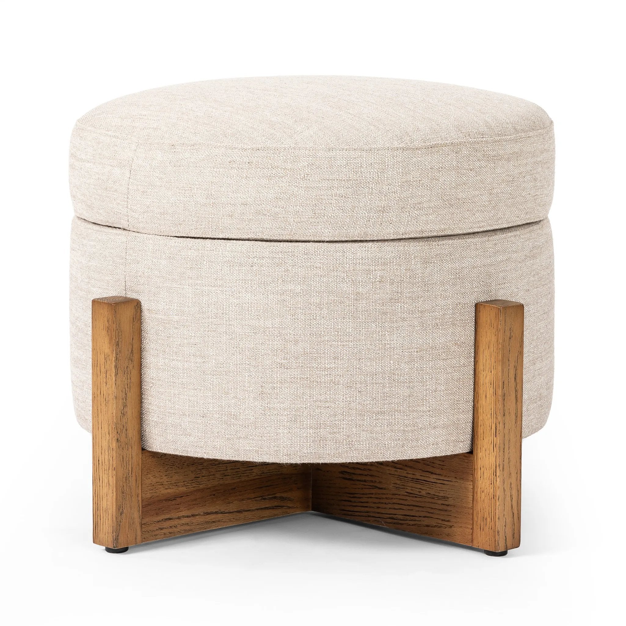 Featuring Esben Alcala Wheat Storage Ottoman by Four Hands at Amethyst Home. 25"Overall Dimensions: 25.00"w x 25.00"d x 20.00"hWeight: 32.63 lbs39"Overall Dimensions: 39.00"w x 39.00"d x 17.50"hWeight: 58.86 lbsMaterials: 70% Polyester, 20% Viscose (Rayon), 10% Flax/Linen, Solid Oak, 100% Polyester. Amethyst Home provides interior design, new home construction design consulting, vintage area rugs, and lighting in the Miami metro area.