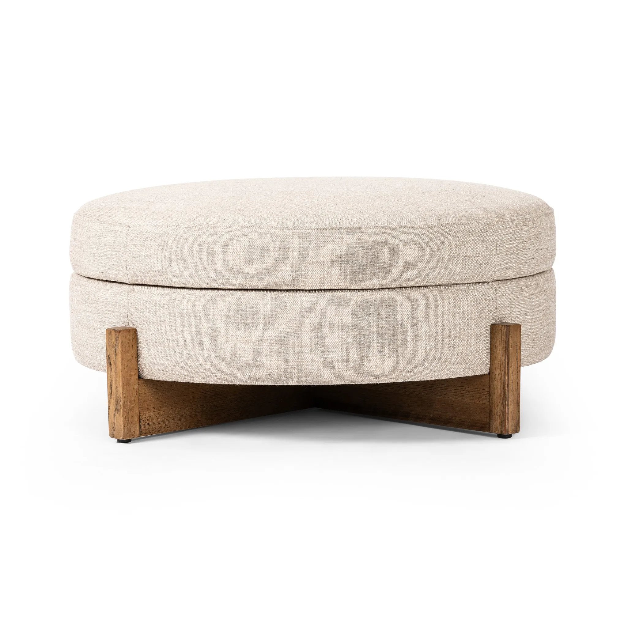 Featuring Esben Alcala Wheat Storage Ottoman by Four Hands at Amethyst Home. 25"Overall Dimensions: 25.00"w x 25.00"d x 20.00"hWeight: 32.63 lbs39"Overall Dimensions: 39.00"w x 39.00"d x 17.50"hWeight: 58.86 lbsMaterials: 70% Polyester, 20% Viscose (Rayon), 10% Flax/Linen, Solid Oak, 100% Polyester. Amethyst Home provides interior design, new home construction design consulting, vintage area rugs, and lighting in the Washington metro area.