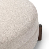 Featuring Esben Sattley Fog Storage Ottoman by Four Hands at Amethyst Home. Get extra storage and an extra spot for lounging or propped feet in one. This coffee table-sized storage ottoman features a loose top to store extra blankets and more. Upholstered in a textural boucle-like performance fabric, perfect for everyday messes. Finished with an X-frame para. Amethyst Home provides interior design, new home construction design consulting, vintage area rugs, and lighting in the Monterey metro area.