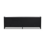 Featuring Etro Black Wash Poplar Media Console by Four Hands at Amethyst Home. Inspired by retro European design, a character-rich media console is made from black-finished poplar, with mortise and tenon joinery spanning its sides. Door pulls of top-grain leather add a textural finishing touch, while three rear cutouts keep cords out of sight.Overall Dimensi. Amethyst Home provides interior design, new home construction design consulting, vintage area rugs, and lighting in the Monterey metro area.