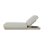 Play with contrast — in shape, material and proportion. Generous, sink-in cushioning sits atop a small, tapered woven plinth base, with structured upholstery with heavy texture inviting a comfortable sit on this outdoor chaise. Cover or store indoors during inclement weather and when not in use. Amethyst Home provides interior design, new home construction design consulting, vintage area rugs, and lighting in the Omaha metro area.