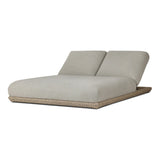 Play with contrast — in shape, material and proportion. Generous, sink-in cushioning sits atop a small, tapered woven plinth base, with structured upholstery with heavy texture inviting a comfortable sit on this outdoor chaise. Cover or store indoors during inclement weather and when not in use. Amethyst Home provides interior design, new home construction design consulting, vintage area rugs, and lighting in the Nashville metro area.