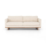 Classic goes contemporary. A brown-finished parawood base supports low, deep seating of high-performance fabric, with track arms for a clean touch.As enthusiasts of organic modern design at Amethyst, we love the nature inspired Everly Sofa - Irving Taupe. This item pairs well with other brands such as Loloi Rugs and is perfect for coastal homes Amethyst Home provides interior design, new home construction design consulting, vintage area rugs, and lighting in the Washington metro area.